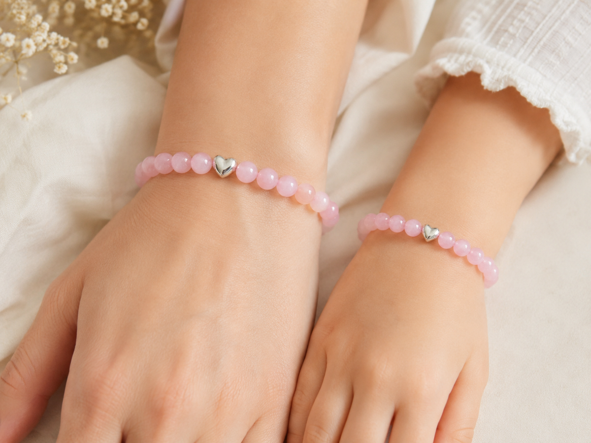 Little Piece of My Heart — Mom & Me Rose Quartz Set