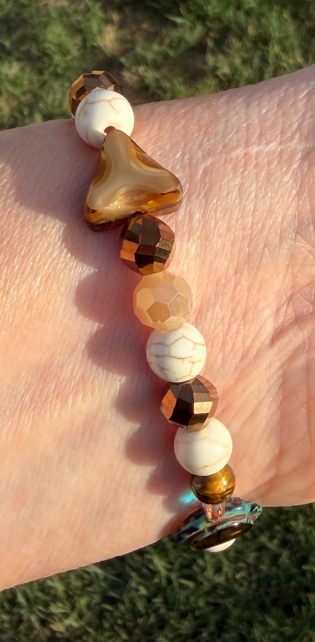 Dockside Daydream | Natural Gemstone Dragonfly Bracelet