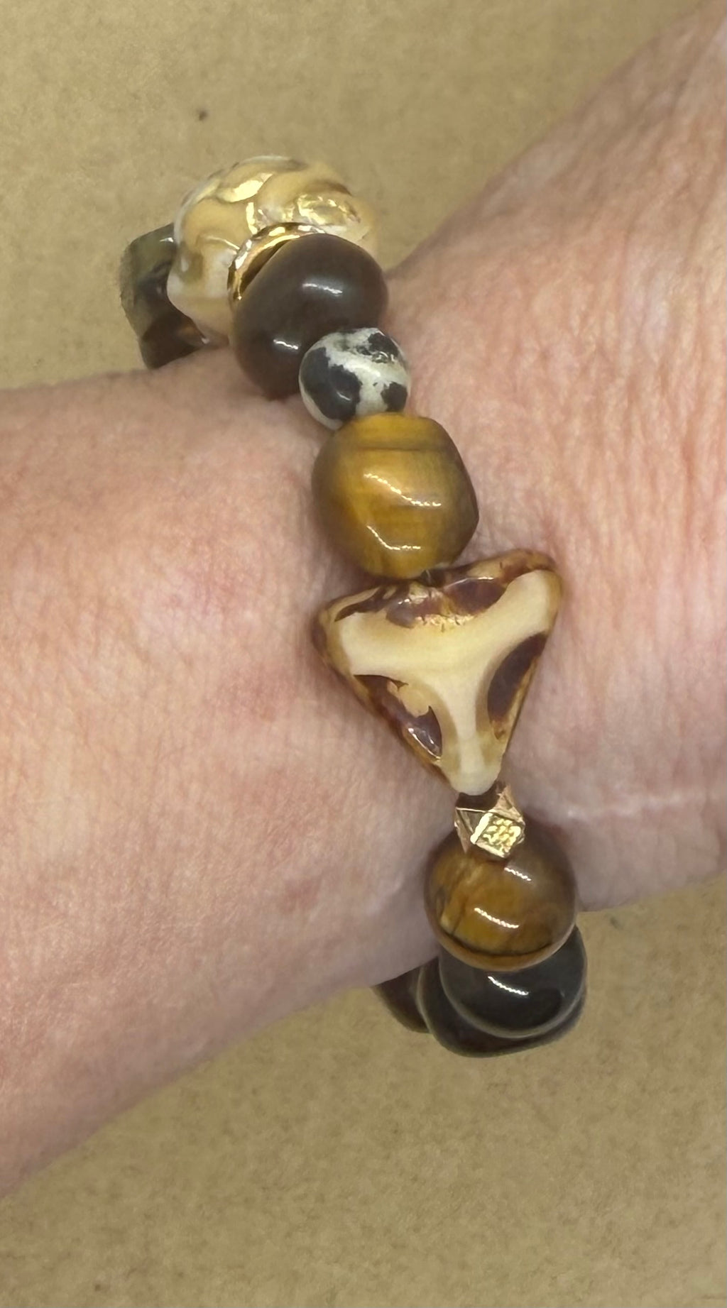 Golden Ground | Tiger's Eye & Dalmatian Jasper Bracelet