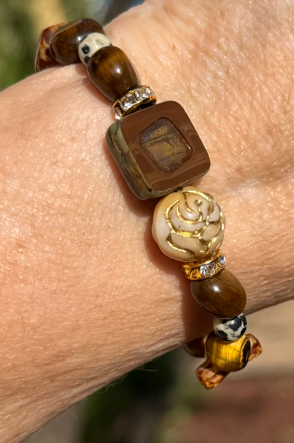 Golden Ground | Tiger's Eye & Dalmatian Jasper Bracelet