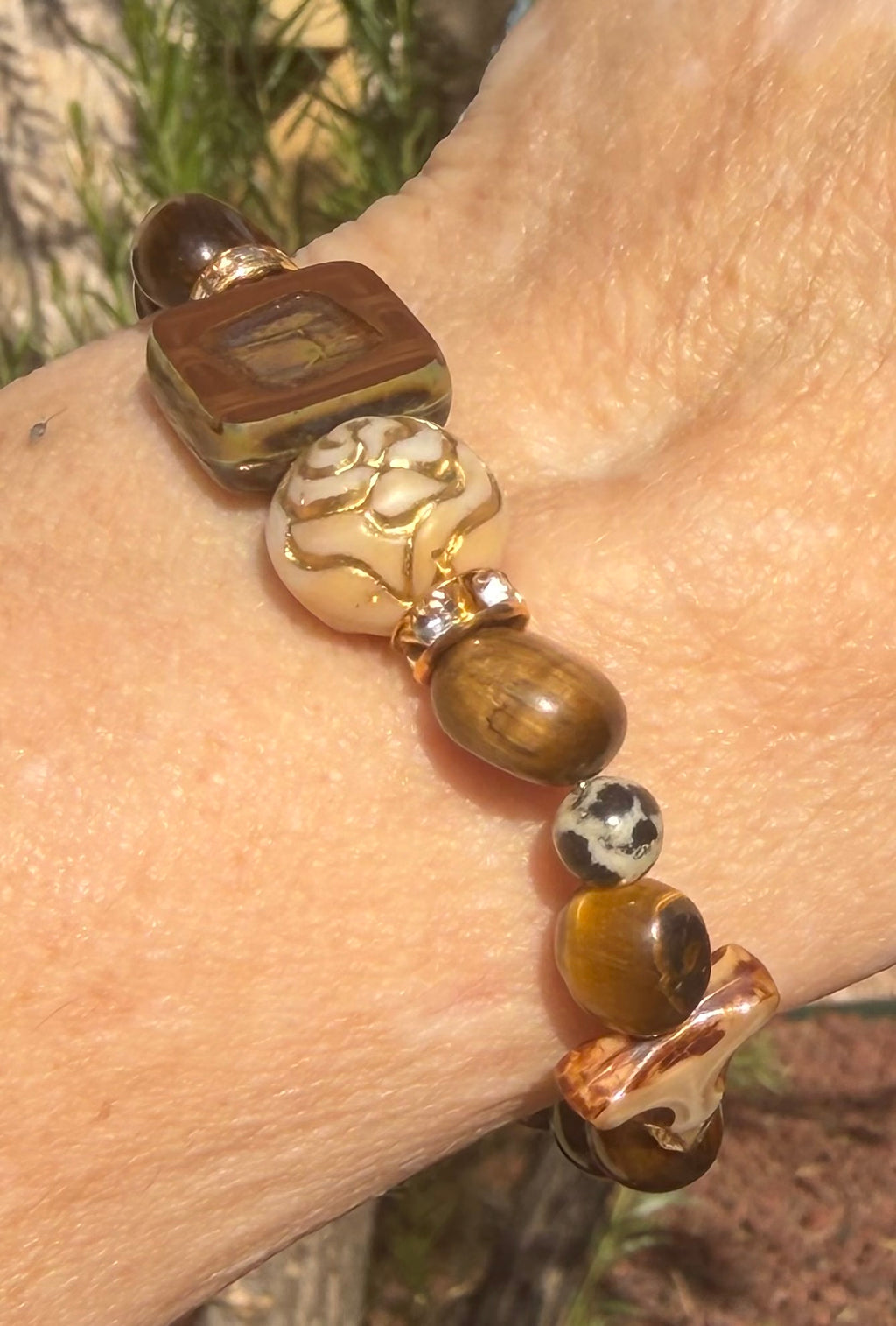 Golden Ground | Tiger's Eye & Dalmatian Jasper Bracelet