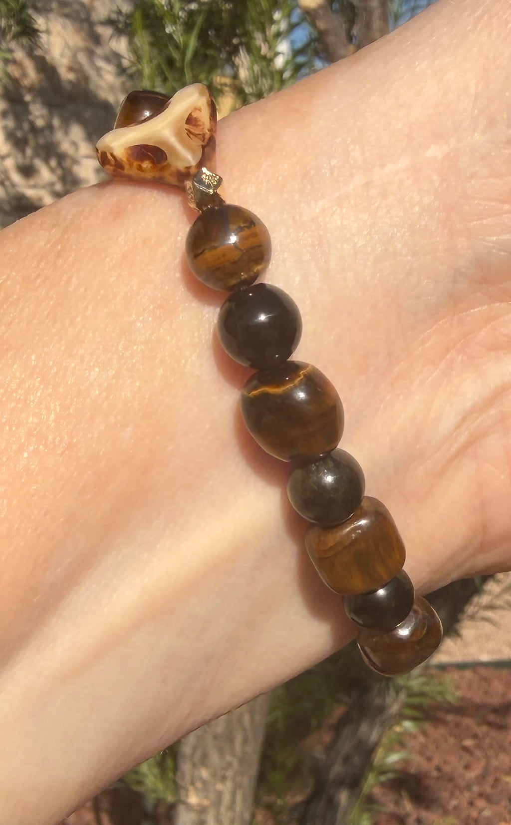 Golden Ground | Tiger's Eye & Dalmatian Jasper Bracelet