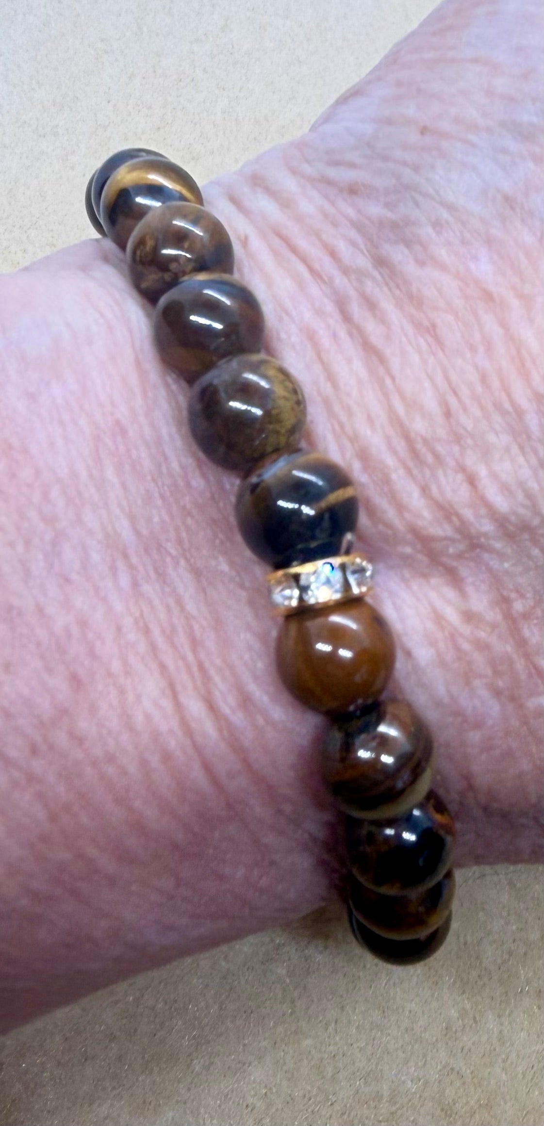 Quiet Gold | 8mm Tiger's Eye Bracelet