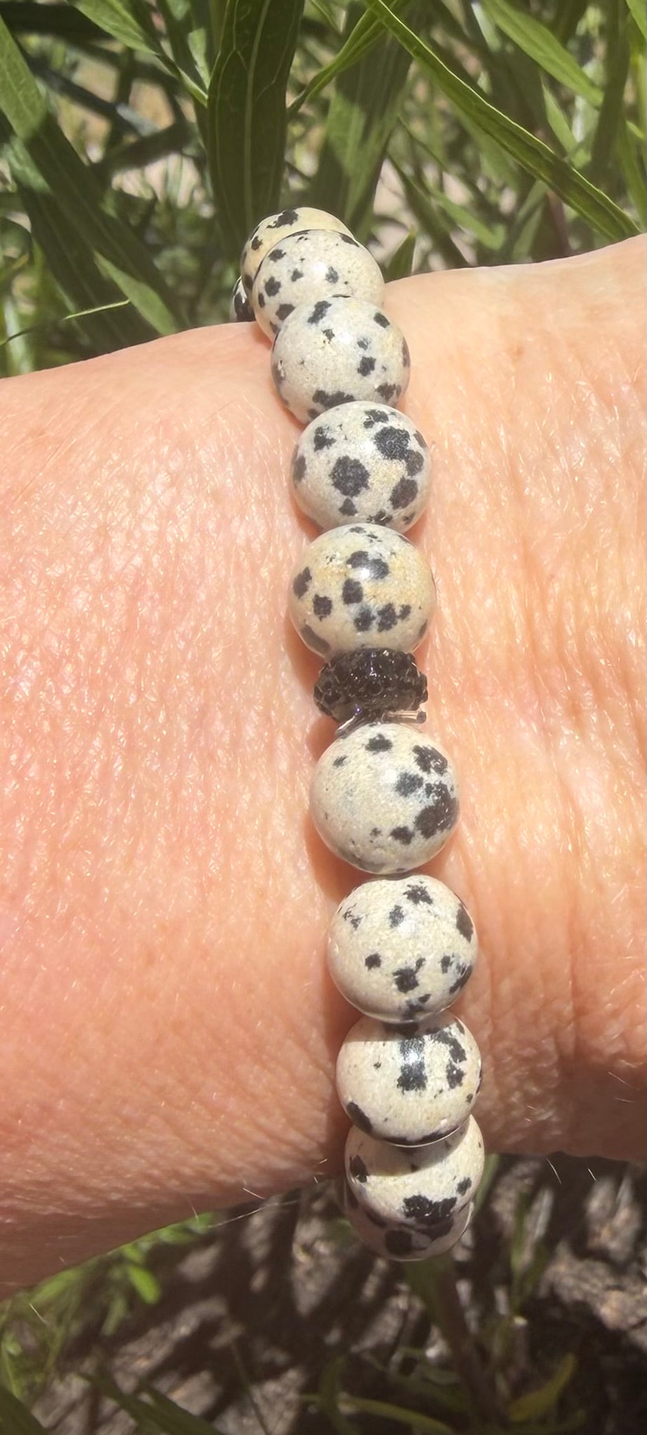 Spotted & Unbothered| 8mm Dalmatian Jasper Bracelet