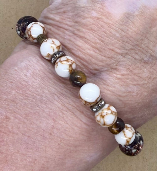 Afterglow & Amber | Golden Tiger’s Eye & Mixed Bead Bracelet
