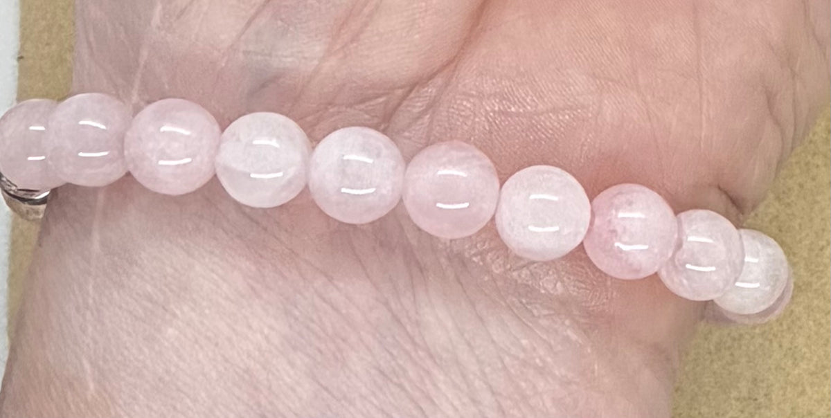 Blush & Pearls | Rose Quartz & Pink Cracked Quartz Bracelet