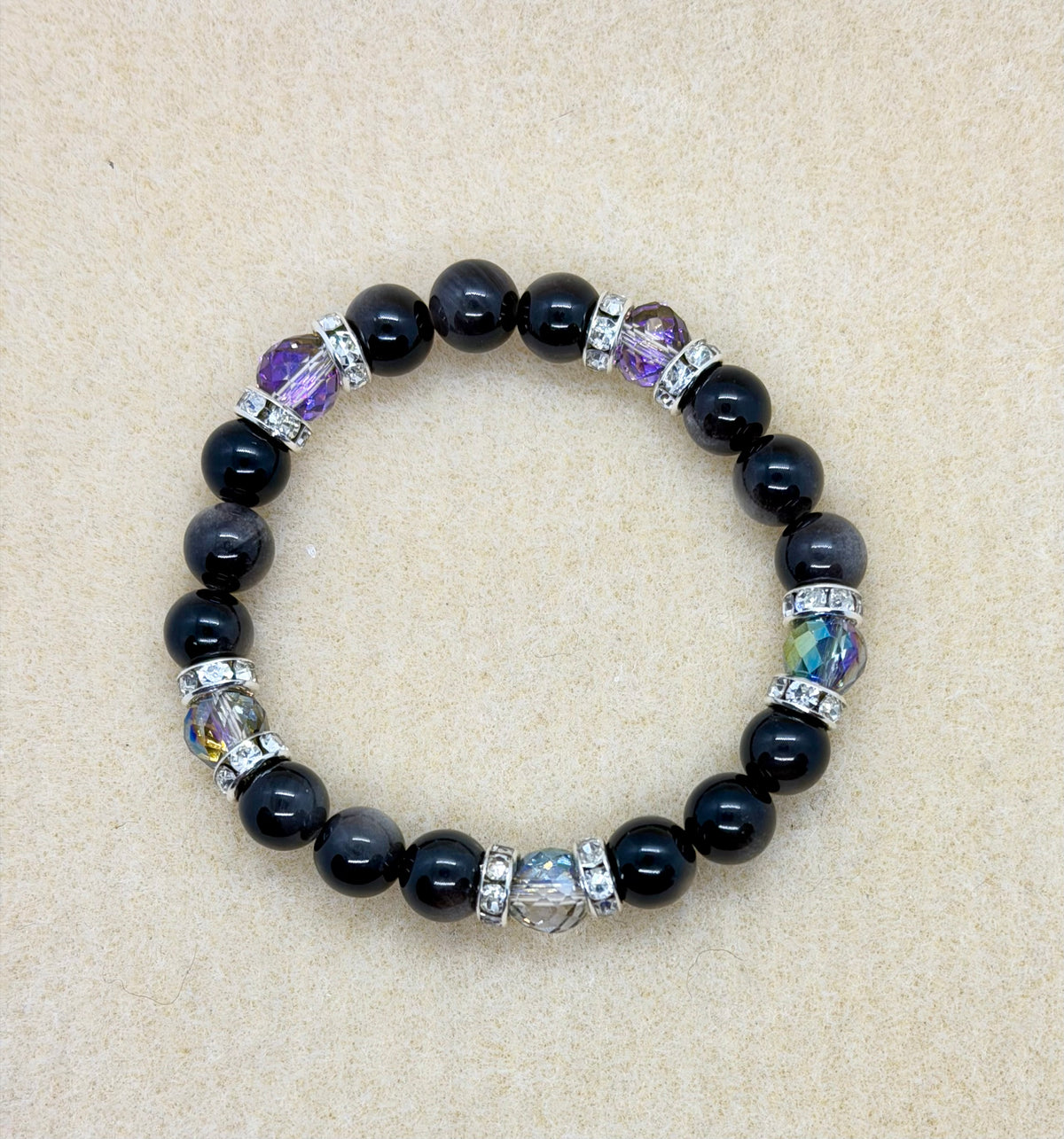 Moo-dusa | Silver Sheen Obsidian Bracelet