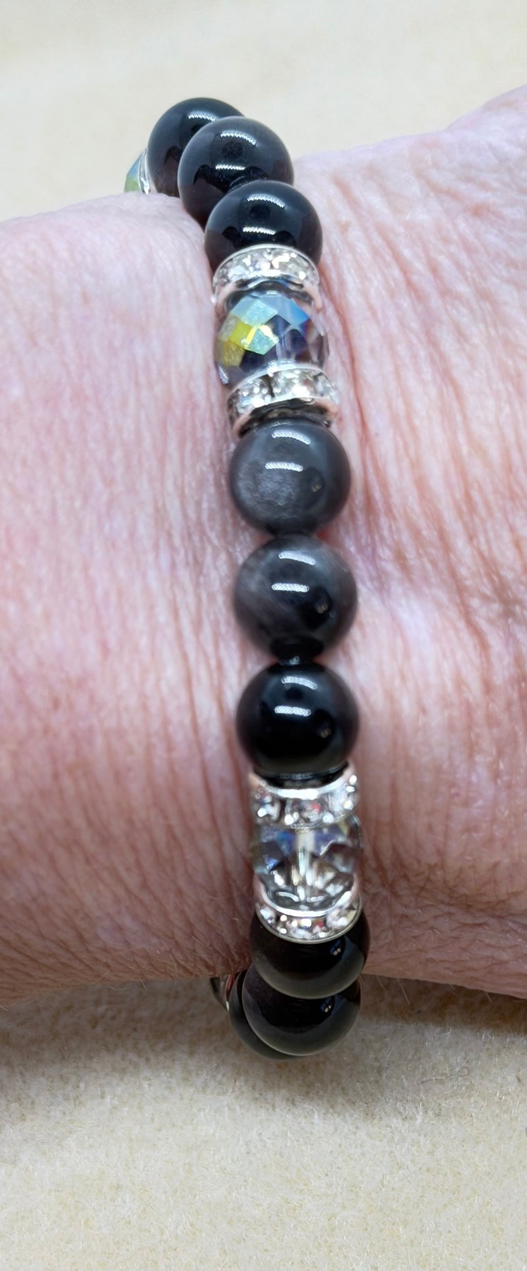 Moo-dusa | Silver Sheen Obsidian Bracelet