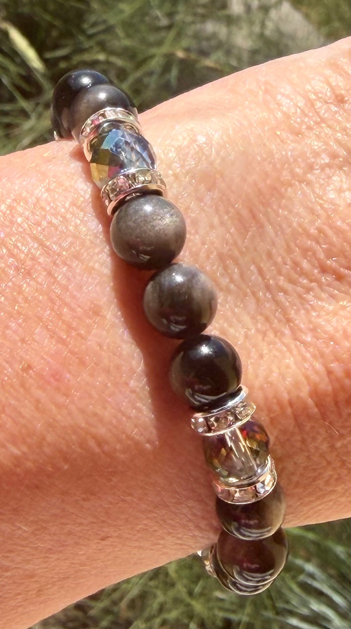 Moo-dusa | Silver Sheen Obsidian Bracelet