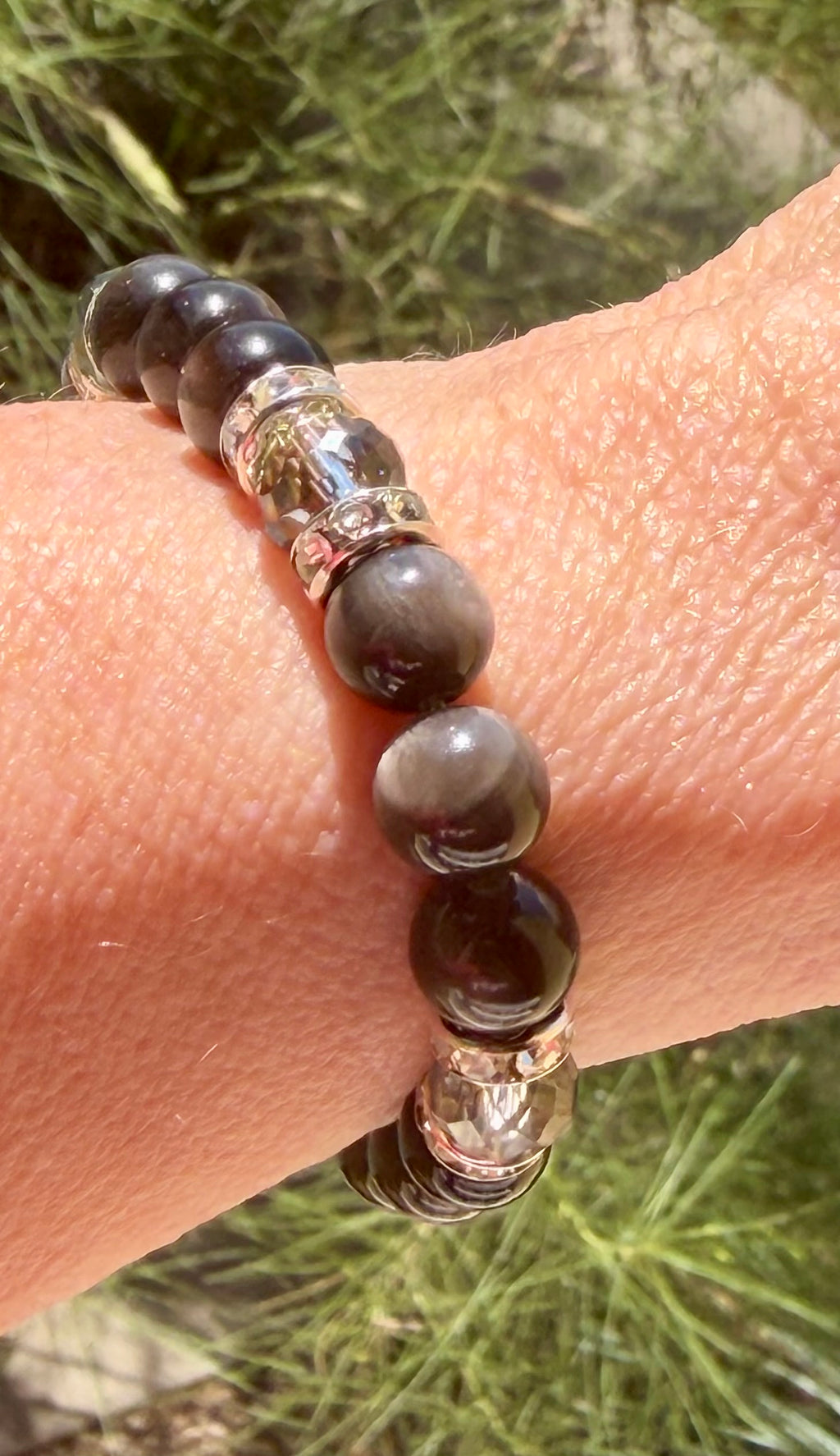Moo-dusa | Silver Sheen Obsidian Bracelet