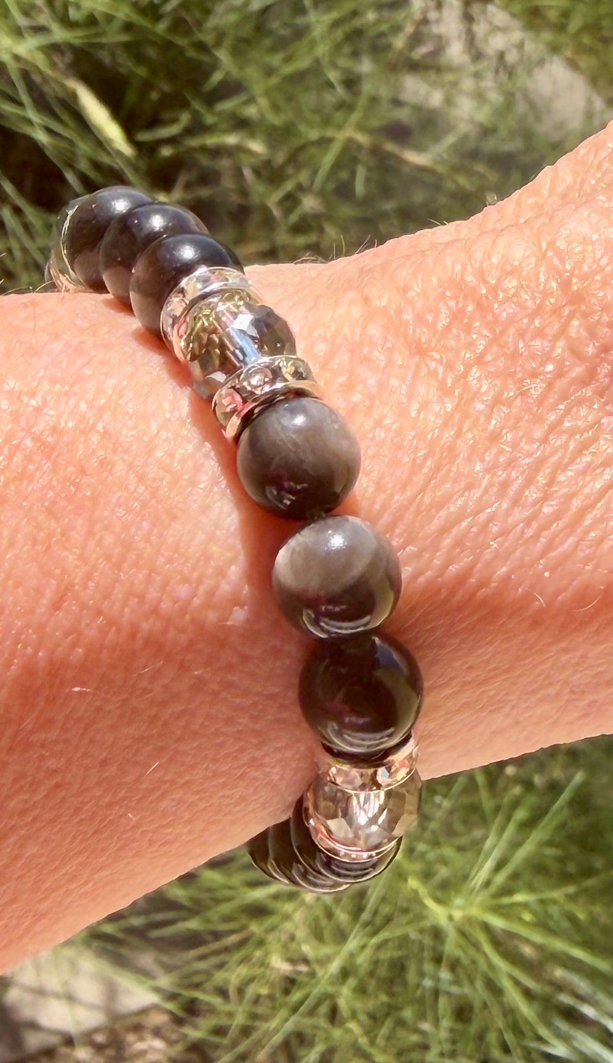 Moo-dusa | Silver Sheen Obsidian Bracelet