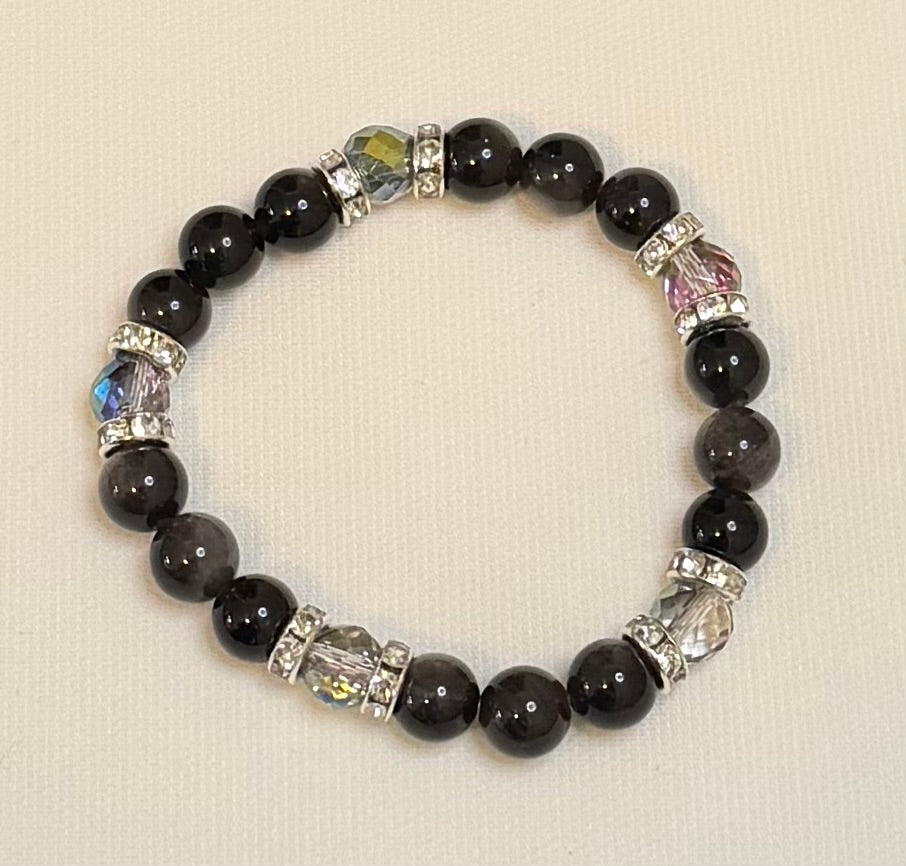Moo-dusa | Silver Sheen Obsidian Bracelet