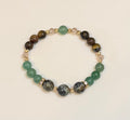 Wild Sage & Gold | African Turquoise Jasper, Aventurine & Tiger’s Eye Bracelet
