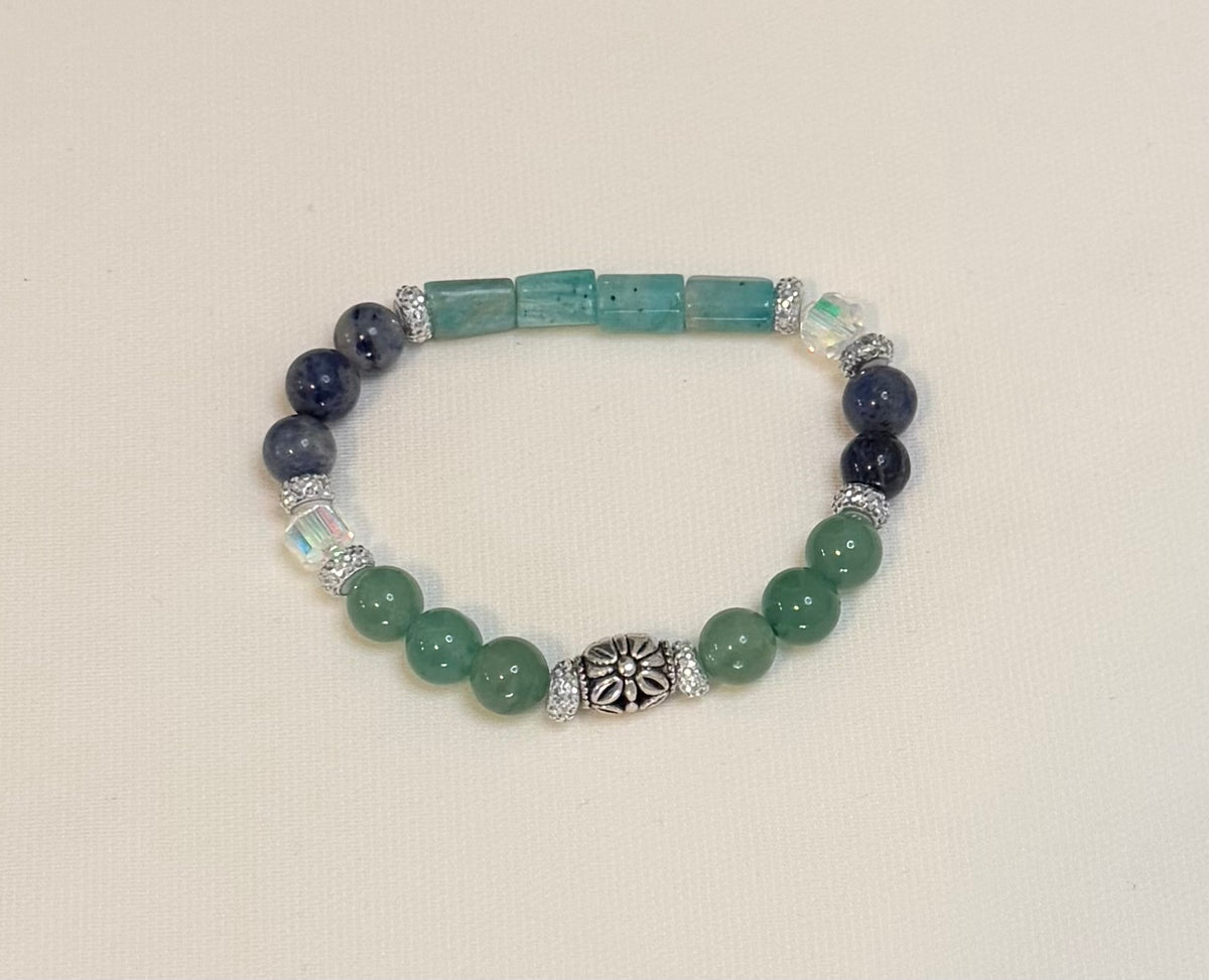 Sage After Midnight | Aventurine, Sodalite & Amazonite Bracelet