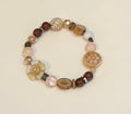Golden Wildflower | Tiger's Eye & Pink Quartz Bracelet