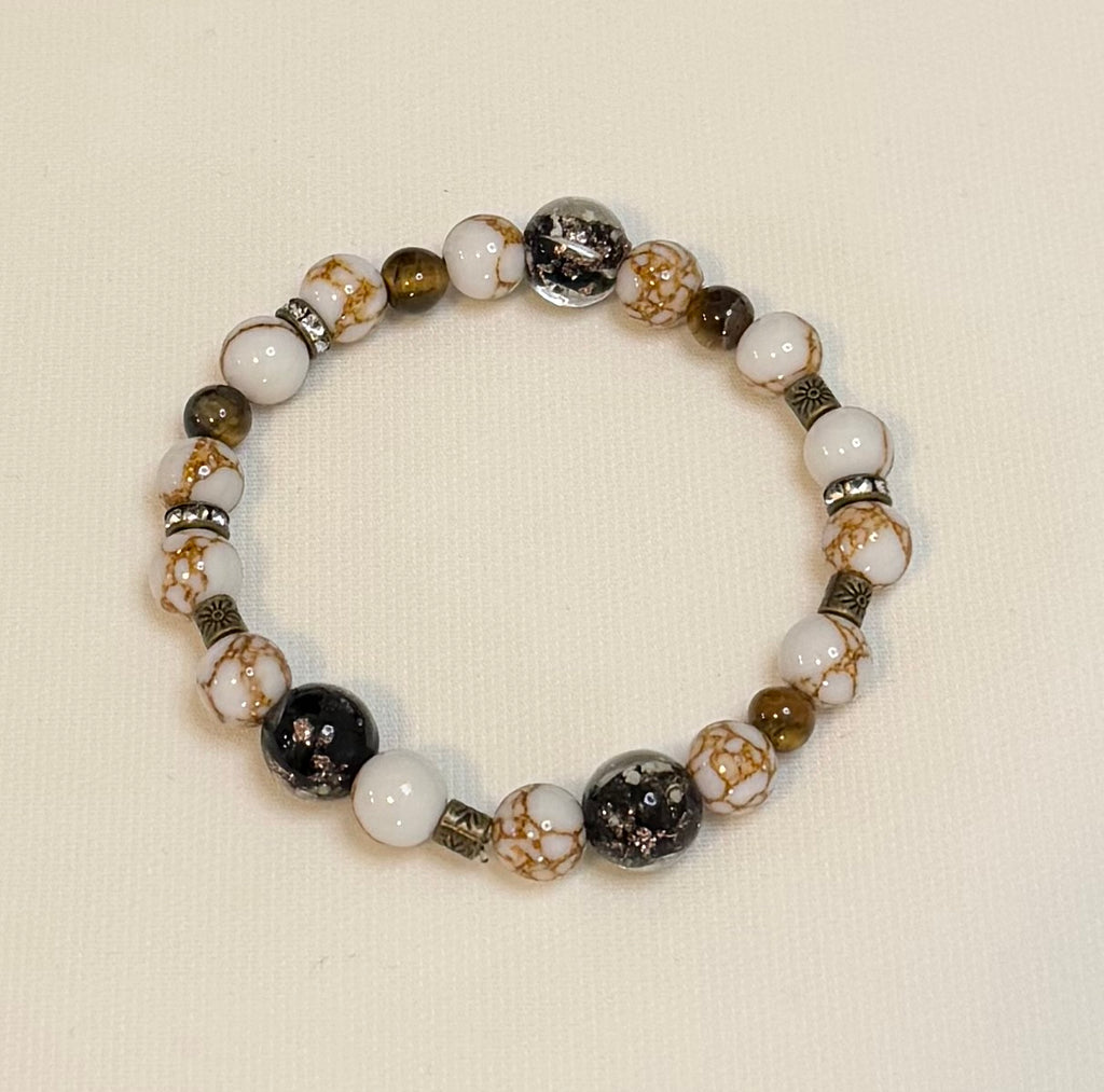 Afterglow & Amber | Golden Tiger’s Eye & Mixed Bead Bracelet