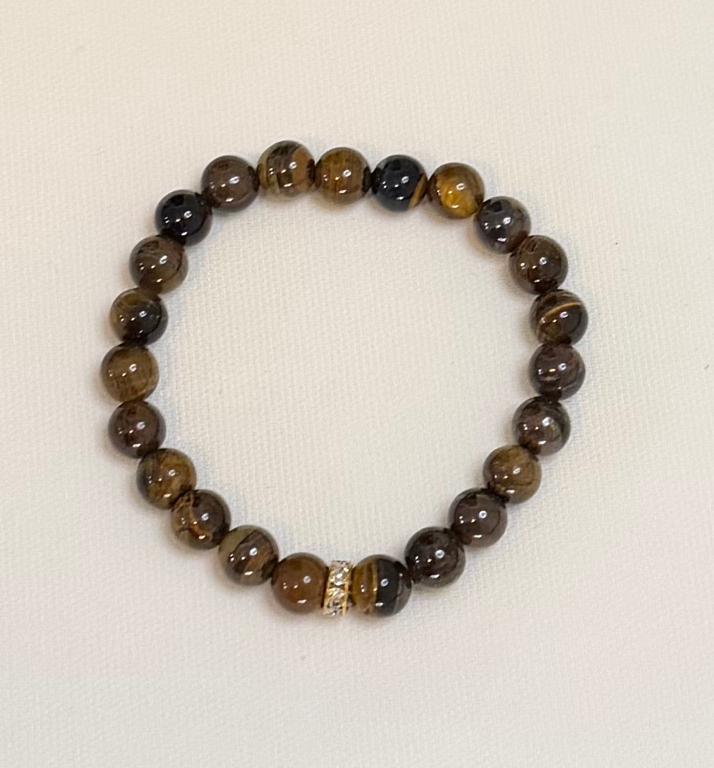 Quiet Gold | 8mm Tiger's Eye Bracelet